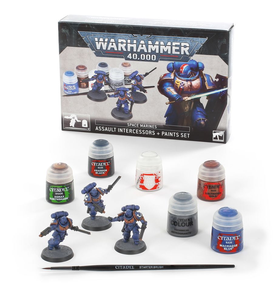 Space Marines: Assault Intercessors + Paints Set