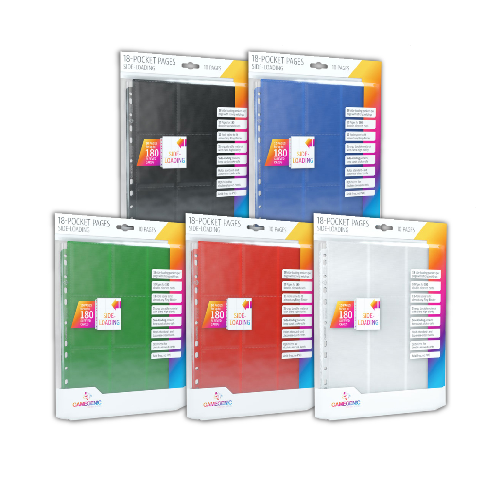 18-Pocket Sideloading Pages (10 Pages Bag)