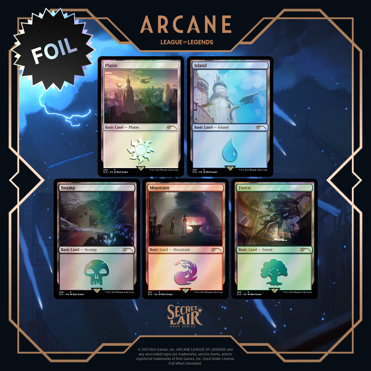 Secret Lair x Arcane: Lands Foil Edition