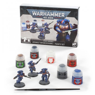 Space Marines: Assault Intercessors + Paints Set